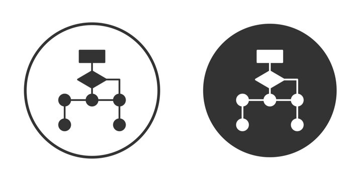 Flowchart icon, symbol, Vector pictogram. Simple element illustration.