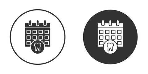 Dental appsointment icon, symbol, Vector pictogram. Simple element illustration.