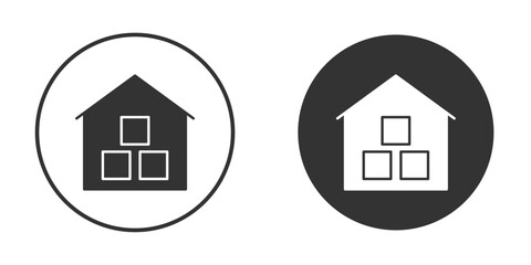 Warehouse icon, symbol, Vector pictogram. Simple element illustration.