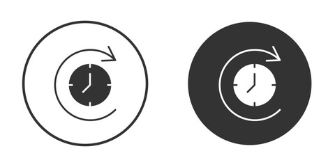 Wait time icon, symbol, Vector pictogram. Simple element illustration.
