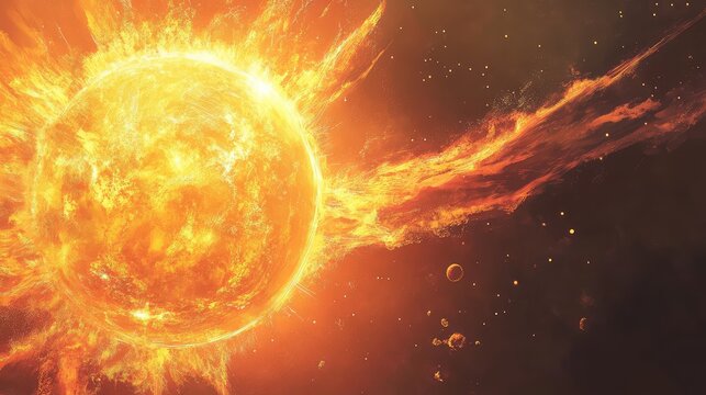 sun replicating solar flare