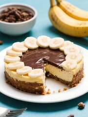 vegan banana cheesecake