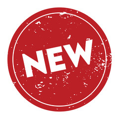 Red grunge NEW stamp icon vector
