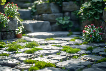 Luxurious natural surface with beautiful stone patterns and tranquil scenic beauty