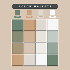 colorful pastel color palette set vector design template