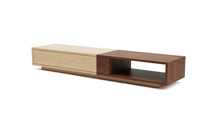 Shop modern tv stand media console with storage drawers for living room decor