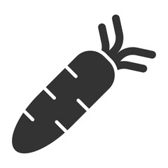 Carrot Icon Glyph Style. Vector Illustration Design