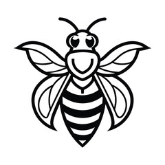  bee mascot logo design on white background