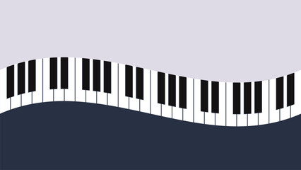 Fototapeta premium Curved Piano Keyboard