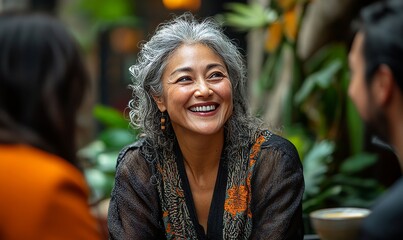 Diverse and inclusive female colleagues collaborating and smiling in a casual work meeting, demonstrating effective teamwork and goal-setting in an inclusive business environment, Generative AI