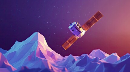 trajectory animating satellite