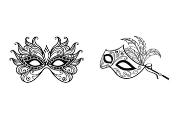 Elegant Masquerade Mask with Intricate Pattern Design
