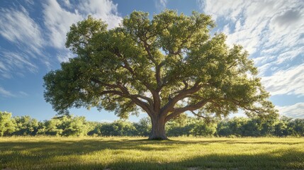 Obraz premium canopy large oak tree