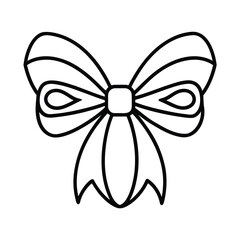 decorative bow with pattern on white background