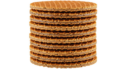 Isolated stack of stroopwafels