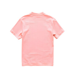 Photo of pink short-sleeved t-shirt isolated on transparent background