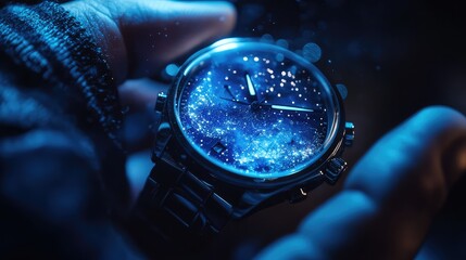 technology emitting watch