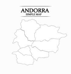 Administrative Map of Andorra – Clean Vector with Regional Borders
