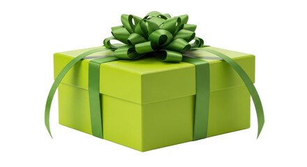 Isolated Green Gift Box