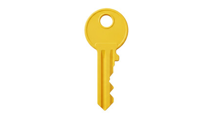 Isolated Yellow Key