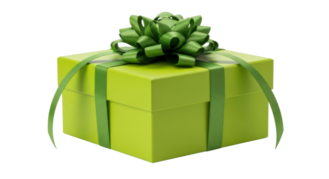 Isolated Green Gift Box