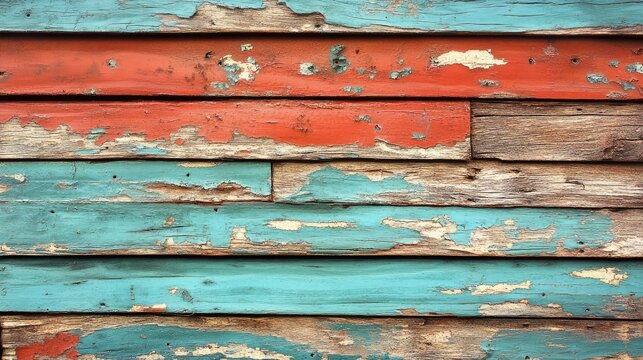 rustic old painted wood