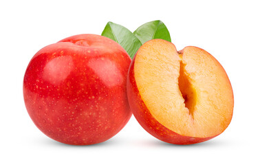 cherry plums isolated on transparent png (Image from camera)