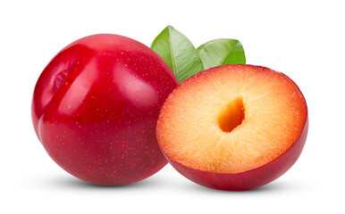 cherry plums isolated on transparent png (Image from camera)