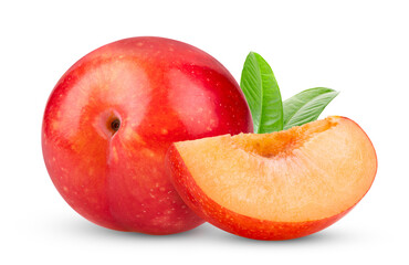 cherry plums isolated on transparent png (Image from camera)