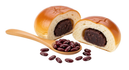 Isolated spoon with red beans