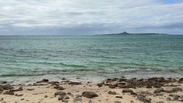 Beach at the end of Fukugi Namiki in Bise Village