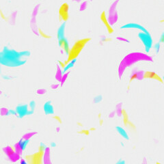 Abstract Colorful Petals Floating in Air