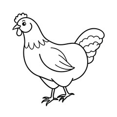 hen coloring page 