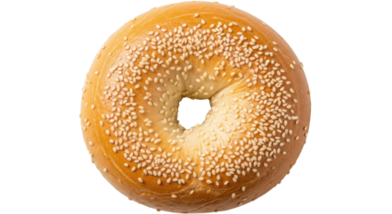 Isolated Sesame Seed Bagel