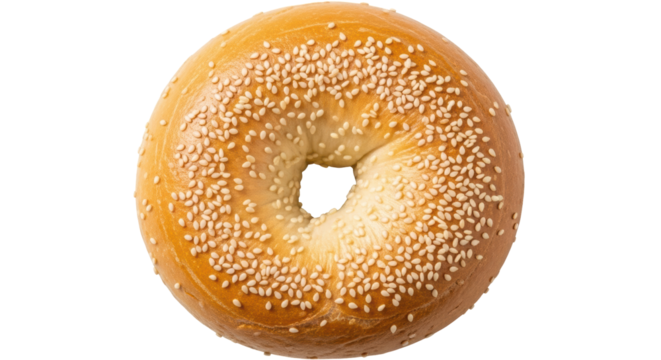 Isolated Sesame Seed Bagel