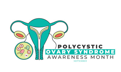 Polycystic Ovary Syndrome Awareness Month, Concept Design Background.