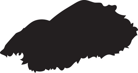 Abstract Silhouette of a Beast with Jagged Edges A Creature of Myth and Legend Imagined in Darkness and Light