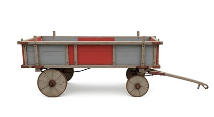 Rustic Wagon : A classic and sturdy wagon, a testament to timeless utility and vintage design, capturing the essence of simplicity and enduring craftsmanship.
