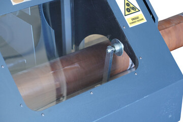 Enclosed Rotational Roller System with Safety Window and Sensor Arm