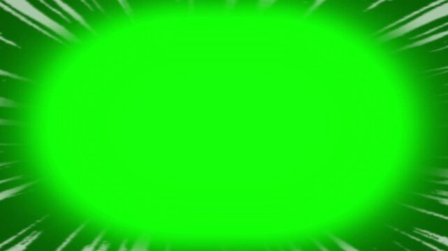 Vibrant green energy burst with radial streaks and subtle light rays for dynamic visual effects