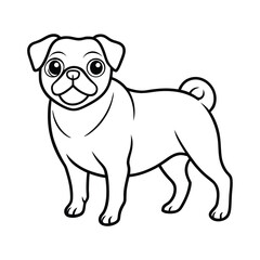 pug dog vector illustration