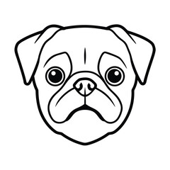 pug dog head