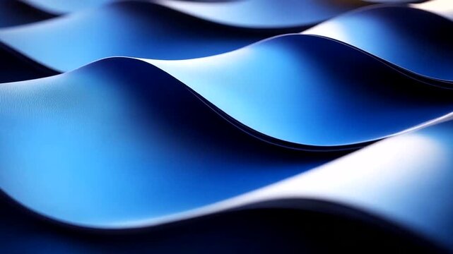 Abstract Waves of Deep Blue Elegance Seamless Looping Background Visual