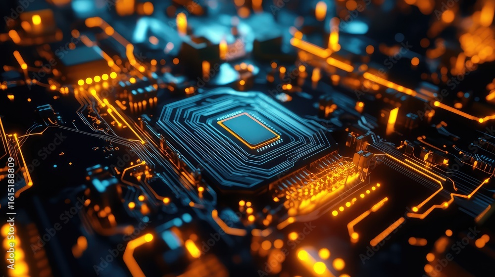 Poster design floating circuit board