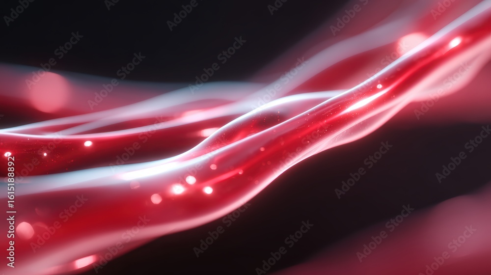 Aufkleber abstract background: flowing energy lines creating dynamic patterns of an immune system fighting off