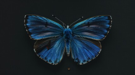 Detailed close-up of a vibrant blue butterfly (1)