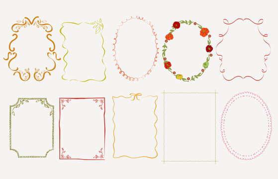 Hand-drawn vector food frame with heirloom vegetables, grapes, candles, and rustic tableware. Cozy autumn border illustration with empty space in the center, perfect for menus, recipes, invitations