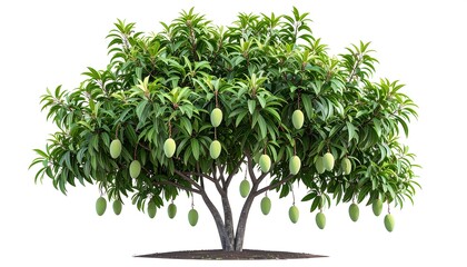 Obraz premium Lush mango tree with fruit