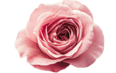One pink rose flower on white background,png