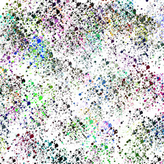 Colorful splatters of paint, creating a dynamic abstract background. The image is a captivating mix of vivid hues, adding depth and energy to the composition.